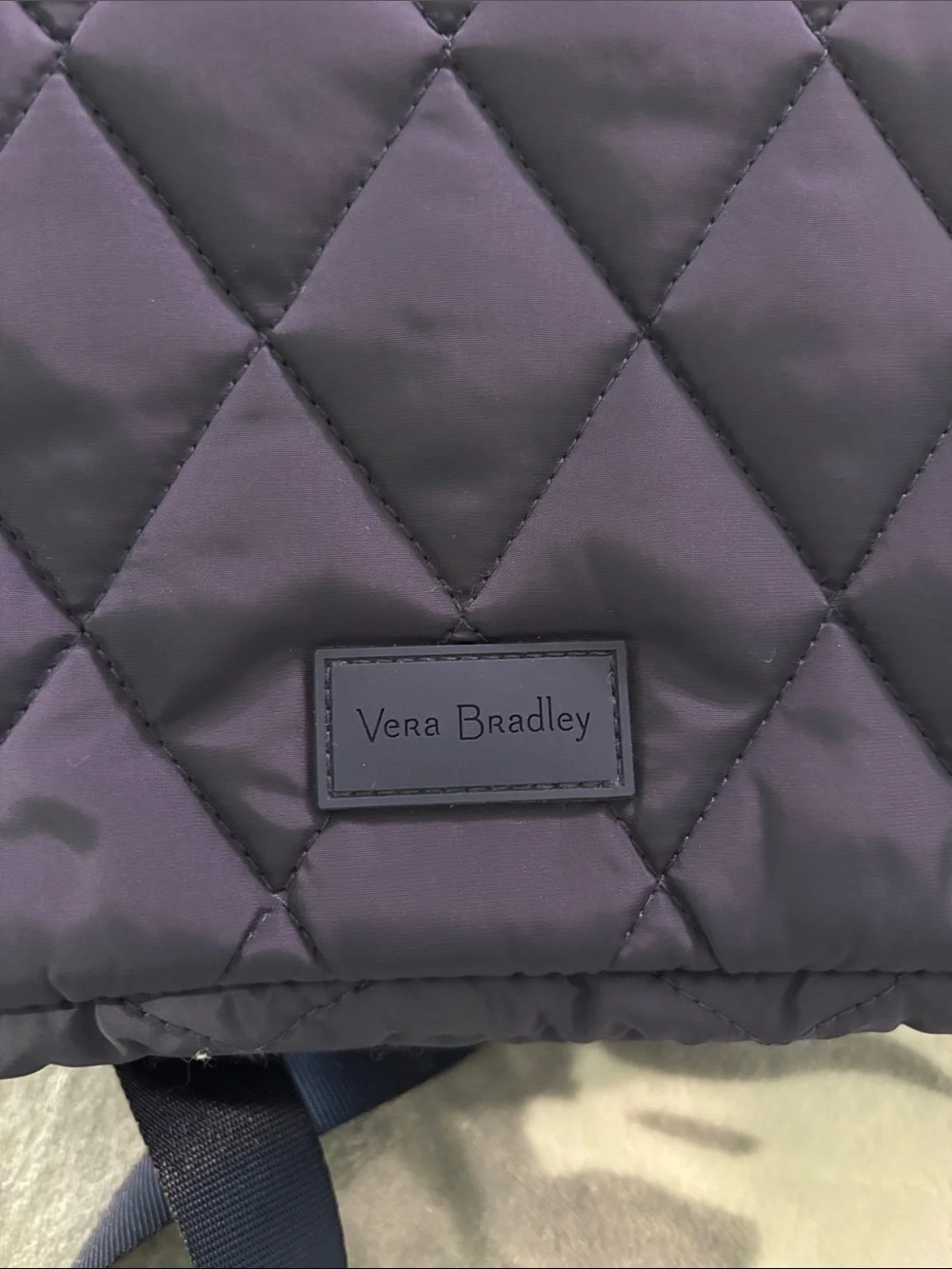 Vera Bradley Quilted Navy Blue MINI Backpack